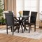 Baxton Studio Jeane Dark Brown Upholstered and Finished Wood 5-Piece Dining Set 170-8031-10892 - alternate 7